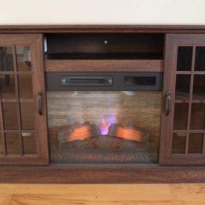 Allen Roth Electric Fireplace TV Stand with Remote