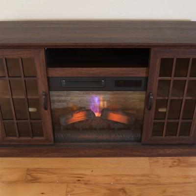 Allen Roth Electric Fireplace TV Stand with Remote