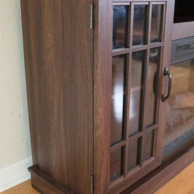 Allen Roth Electric Fireplace TV Stand with Remote