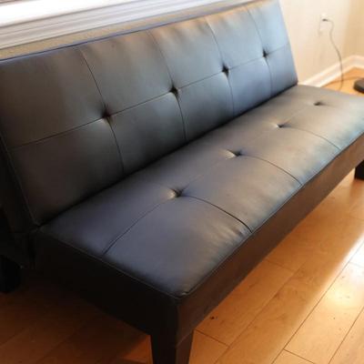 Black Modern Futon Sofa Bed (See Details)