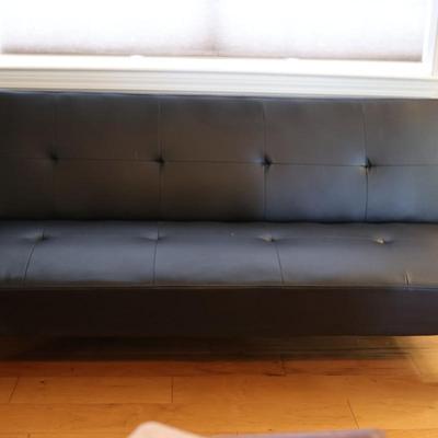 Black Modern Futon Sofa Bed (See Details)