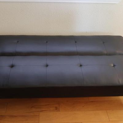 Black Modern Futon Sofa Bed (See Details)