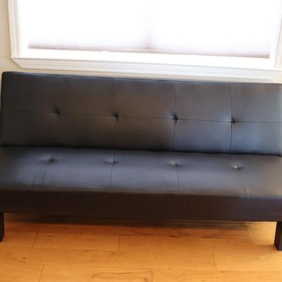 Black Modern Futon Sofa Bed (See Details)