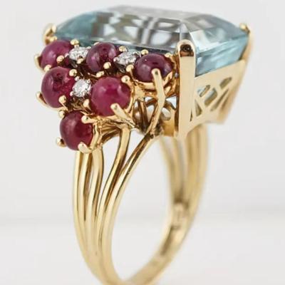 Aquamarine Cocktail Ring
