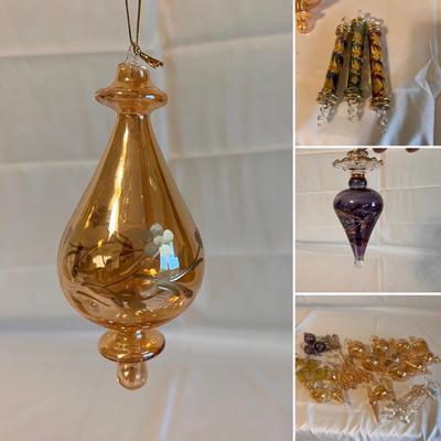 Elegant Finial Shaped Glass Ornaments & More (PC-RG)