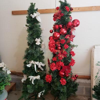 Two 6'6" Slender Christmas Trees (G-KD)