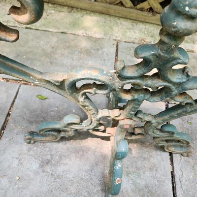 Large Heavy Cast Metal Garden Flower Pot Holder Candle Holder 42" tall 34" wide