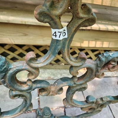 Large Heavy Cast Metal Garden Flower Pot Holder Candle Holder 42" tall 34" wide