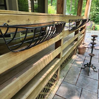 3 Metal Hayrack Planters 35" x9"x9"