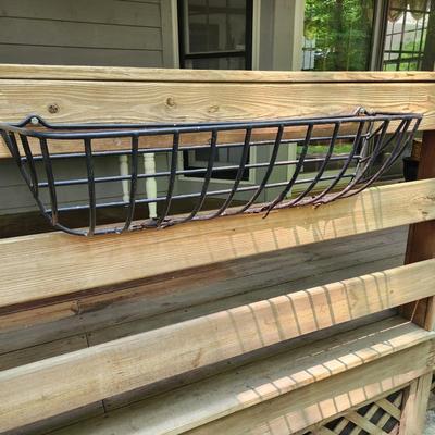 3 Metal Hayrack Planters 35" x9"x9"