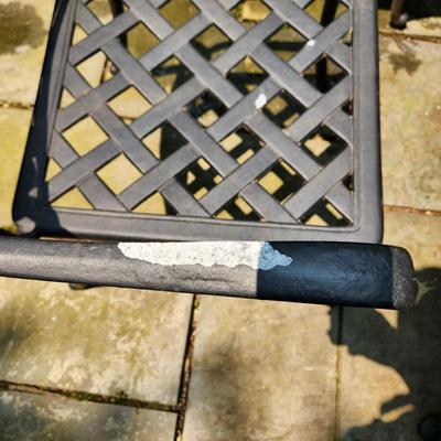 Hanamint Cast Metal Patio Table w 6 Chairs