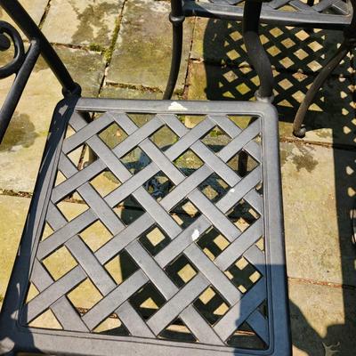 Hanamint Cast Metal Patio Table w 6 Chairs