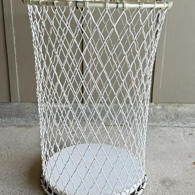Vintage Tall Wire Trash Basket from City Park
