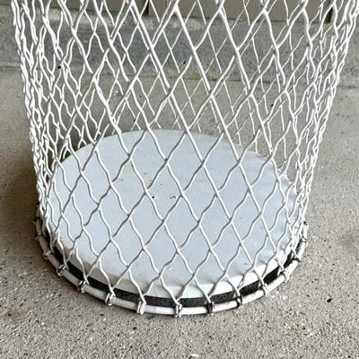 Vintage Tall Wire Trash Basket from City Park