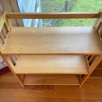 Two Wooden Shelf Units (LR-SS)
