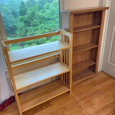 Two Wooden Shelf Units (LR-SS)