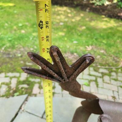 Large Metal Yard Garden Art Frog