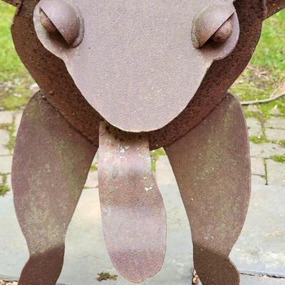Large Metal Yard Garden Art Frog