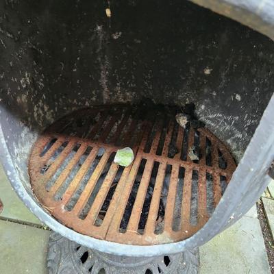 Metal Venetian Grill Wood Burning Chiminea
