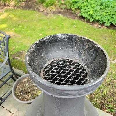 Metal Venetian Grill Wood Burning Chiminea