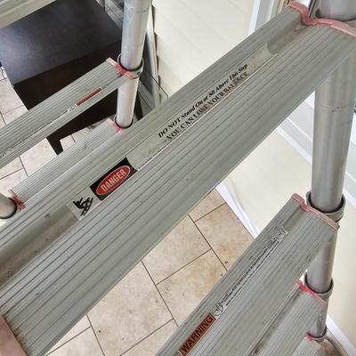 Telescoping Collapsible Aluminum Step Ladder (BSR-JS)