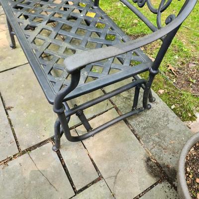 Hanamint Cast Metal Glider and Table