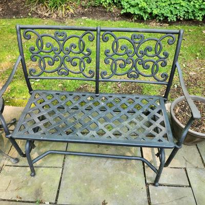 Hanamint Cast Metal Glider and Table