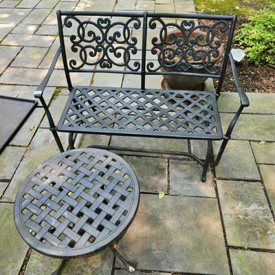 Hanamint Cast Metal Glider w Table set #2
