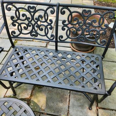 Hanamint Cast Metal Glider w Table set #2