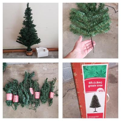 Small Decorative Fiber Optic & More Christmas Trees and Garland (G-KD)