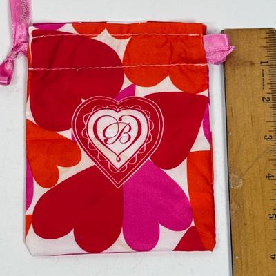 Brighton Cloth Bag with Pink/Red/Orange Hearts