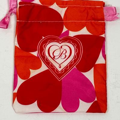 Brighton Cloth Bag with Pink/Red/Orange Hearts