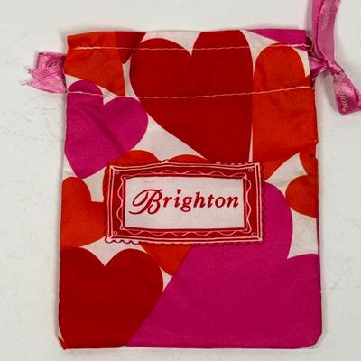 Brighton Cloth Bag with Pink/Red/Orange Hearts