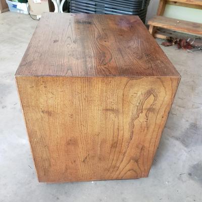 Three Sided Wooden Cube Table (G-KD)