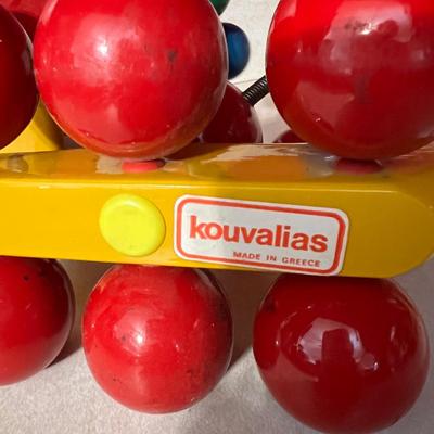 4 Vintage Wood Toys - Kouvalias, Musical Windup
