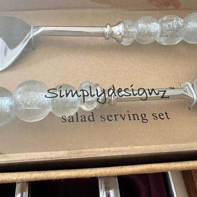 Formal Serving Utensils Lot - Silver Plated, Mother of Pearl, Glass
