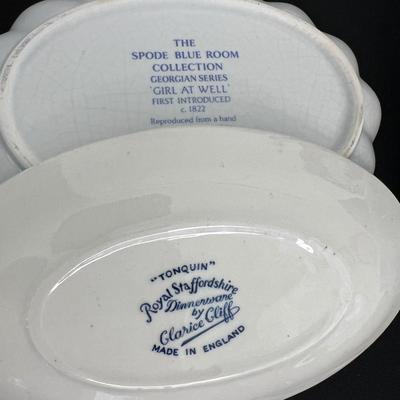 Blue and White Ceramic Lot - Blue Danube, Spode, Royal Staffordshire, Wedgwood