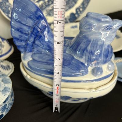 Blue and White Ceramic Lot - Blue Danube, Spode, Royal Staffordshire, Wedgwood