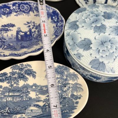 Blue and White Ceramic Lot - Blue Danube, Spode, Royal Staffordshire, Wedgwood