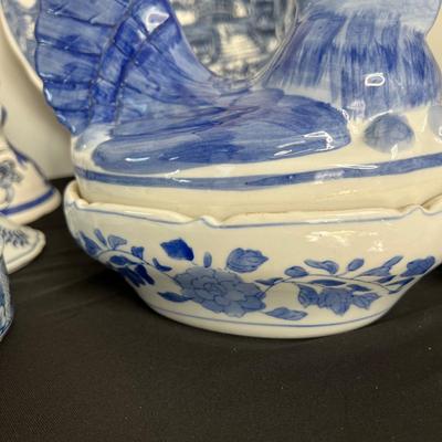 Blue and White Ceramic Lot - Blue Danube, Spode, Royal Staffordshire, Wedgwood
