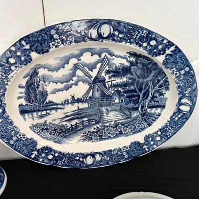 Blue and White Ceramic Lot - Blue Danube, Spode, Royal Staffordshire, Wedgwood