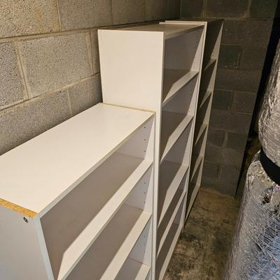 Four Sets White Shelf Units (BDC, G -JS)