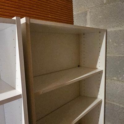 Four Sets White Shelf Units (BDC, G -JS)