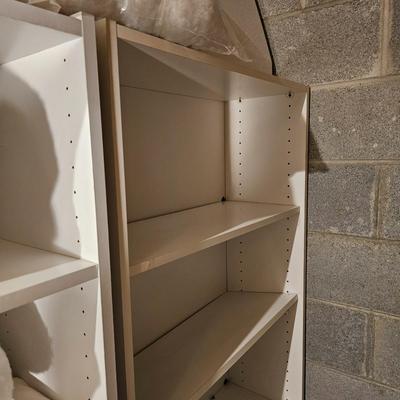Four Sets White Shelf Units (BDC, G -JS)