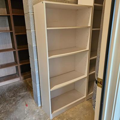 Four Sets White Shelf Units (BDC, G -JS)