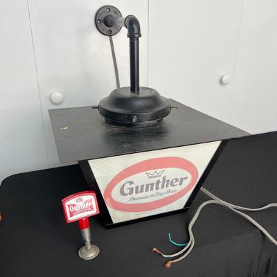Large Vintage Gunther Beer Light & Tap - Baltimore, MD
