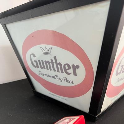 Large Vintage Gunther Beer Light & Tap - Baltimore, MD