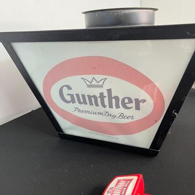 Large Vintage Gunther Beer Light & Tap - Baltimore, MD