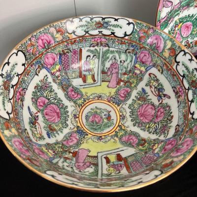 Vintage Chinese Famille Rose Medallion Ceramic Lot