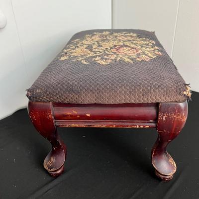 Antique Footstool & Shoeshine Box